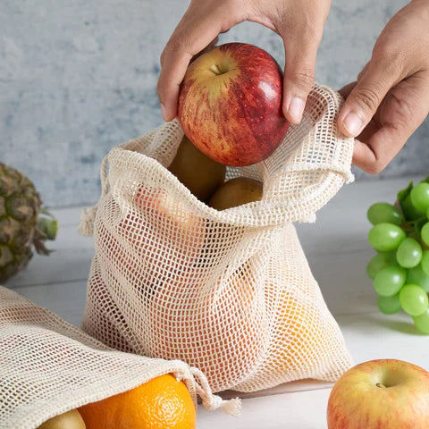 Reusable Cotton Mesh Produce Bag