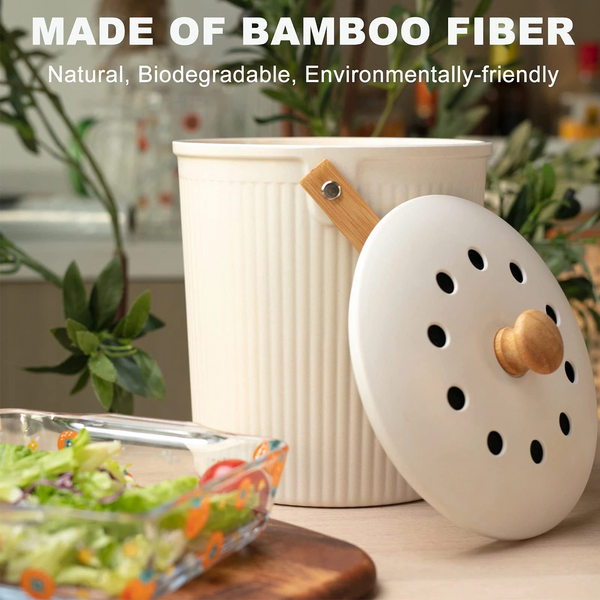 Countertop Compost Bin with Bamboo Fiber