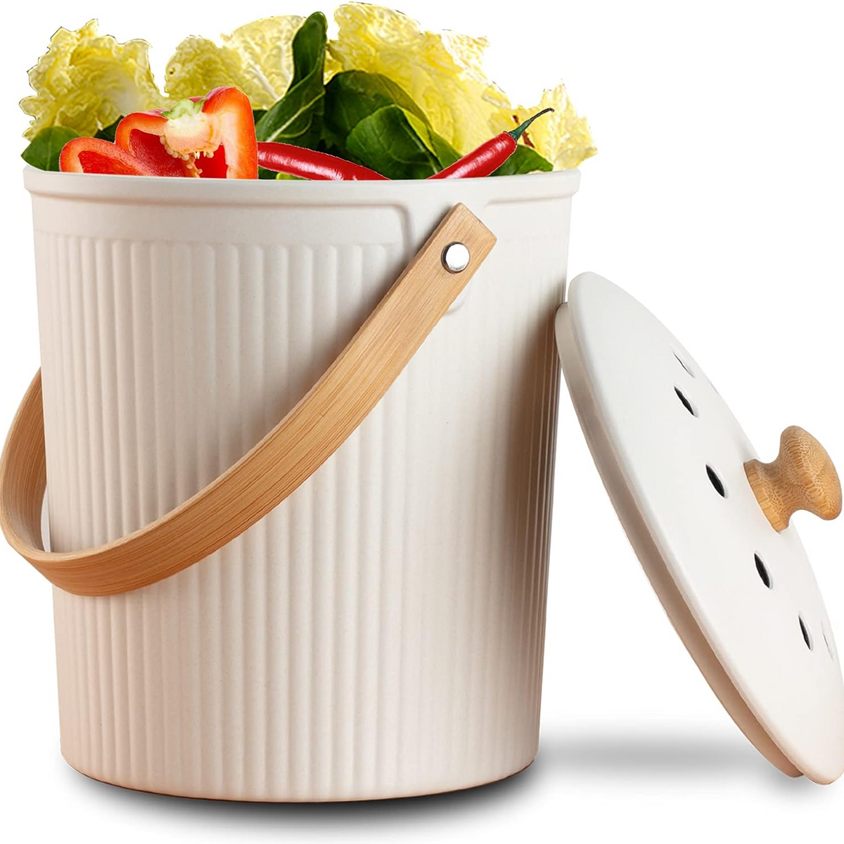 Countertop Compost Bin with Bamboo Fiber