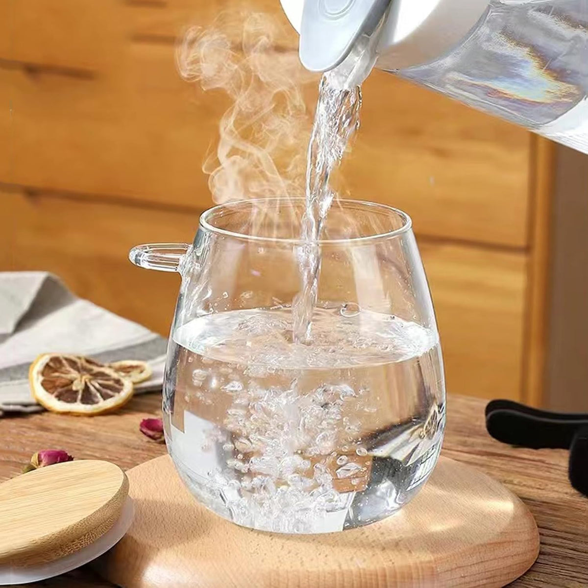Airtight Glass Storage Jar with Bamboo Lid