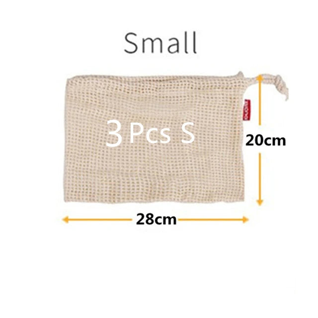 Reusable Cotton Mesh Produce Bag