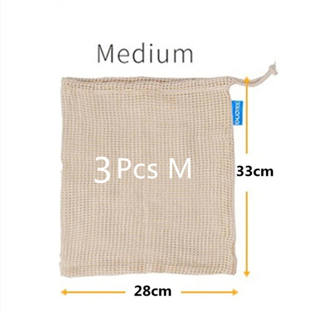 Reusable Cotton Mesh Produce Bag