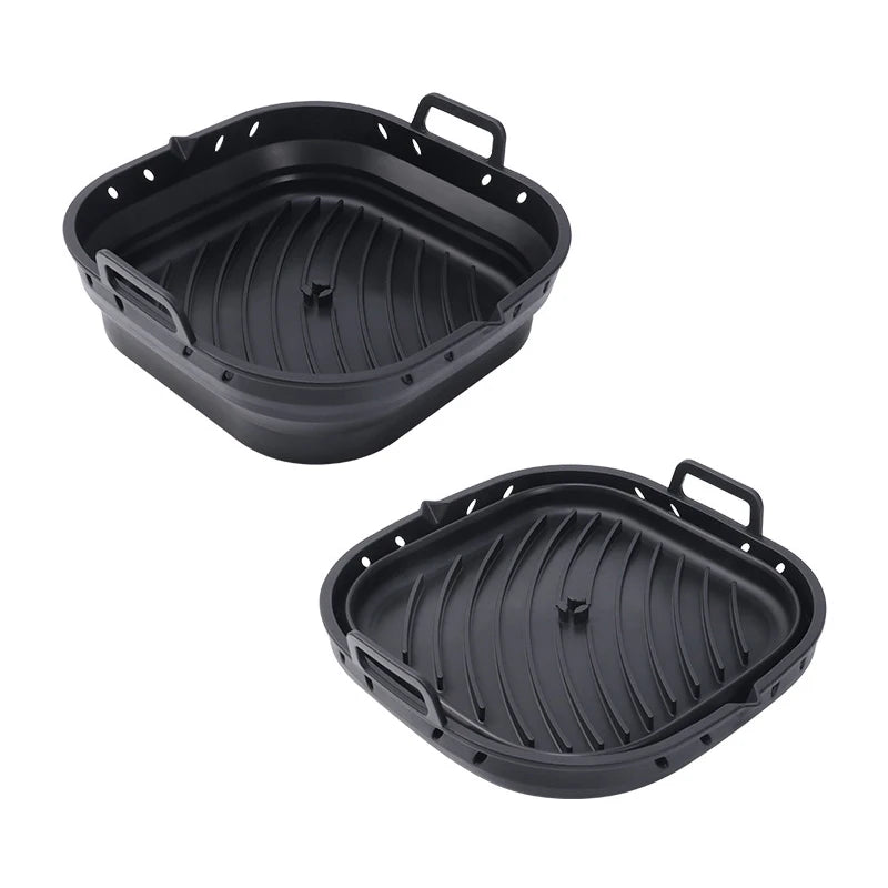 Dual Space Silicone Air Fryer Tray