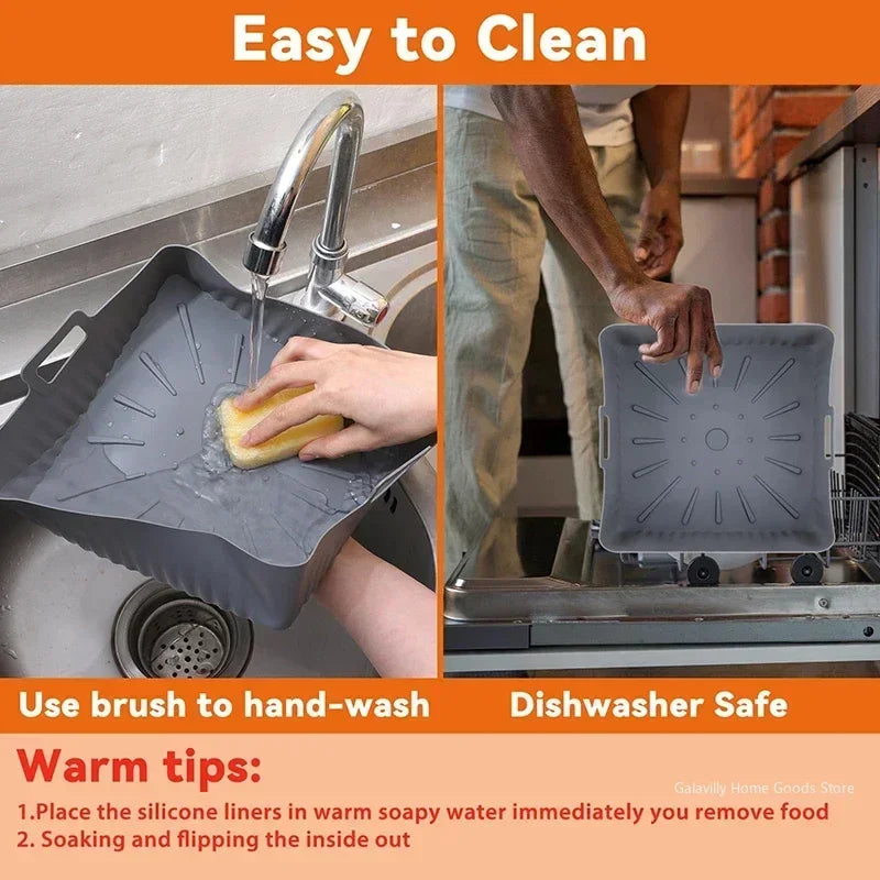 23cm Silicone Air Fryer Tray