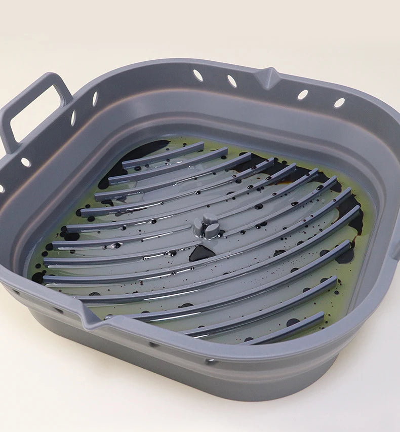 Dual Space Silicone Air Fryer Tray