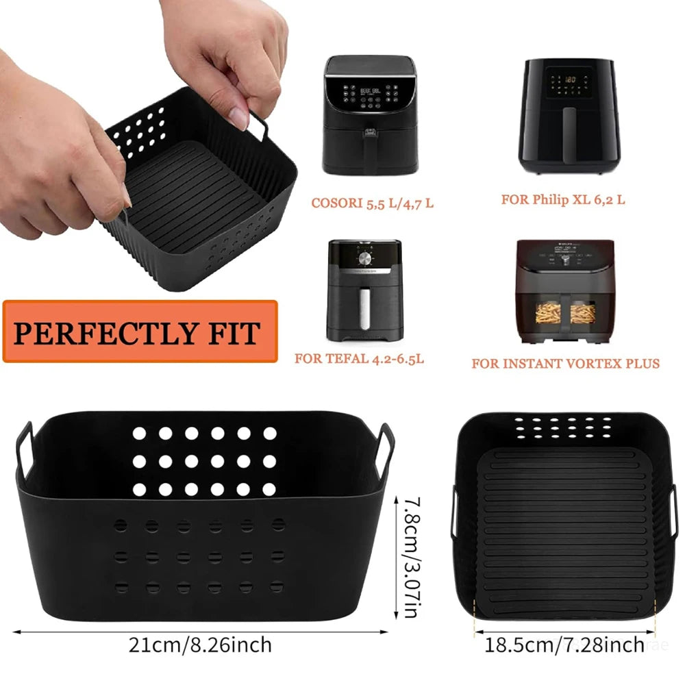 21cm Silicone Air Fryer Basket