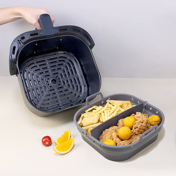 Dual Space Silicone Air Fryer Tray