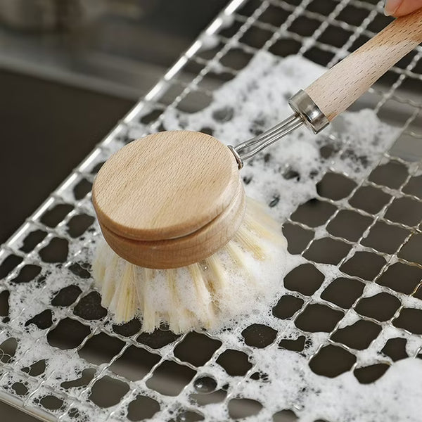 Natural Dish Brush Set with Replaceable Heads