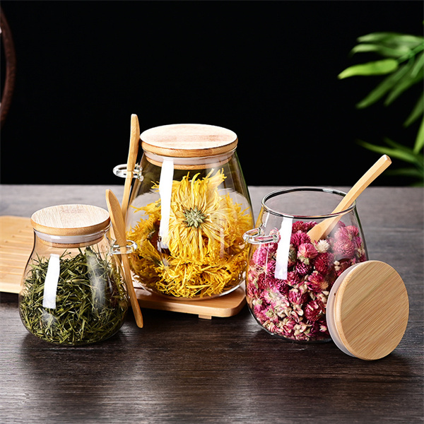 Airtight Glass Storage Jar with Bamboo Lid