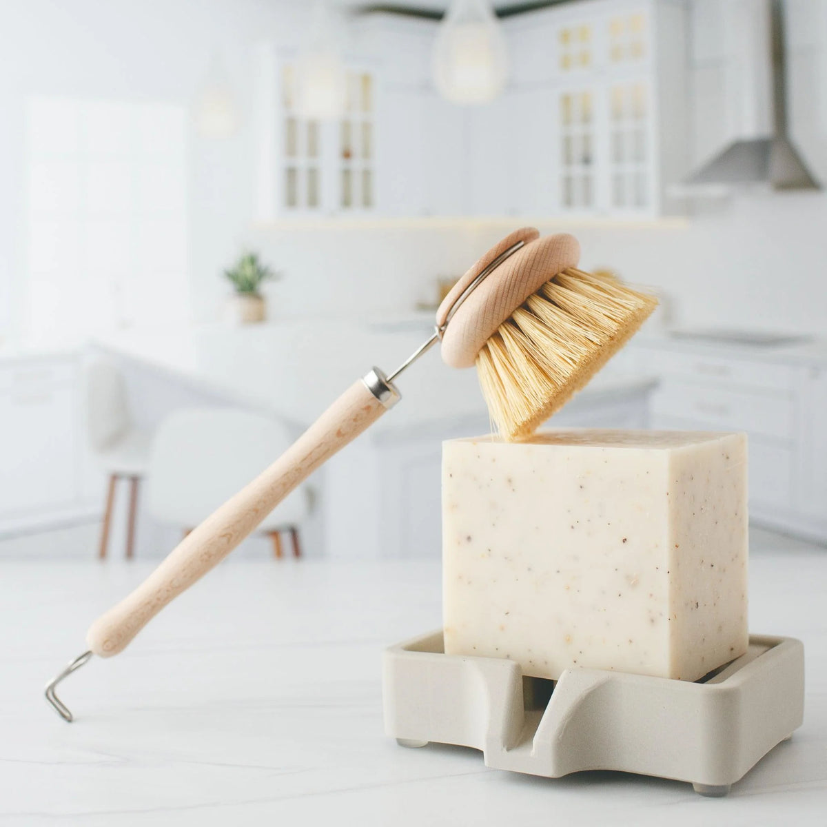 Natural Dish Brush Set with Replaceable Heads