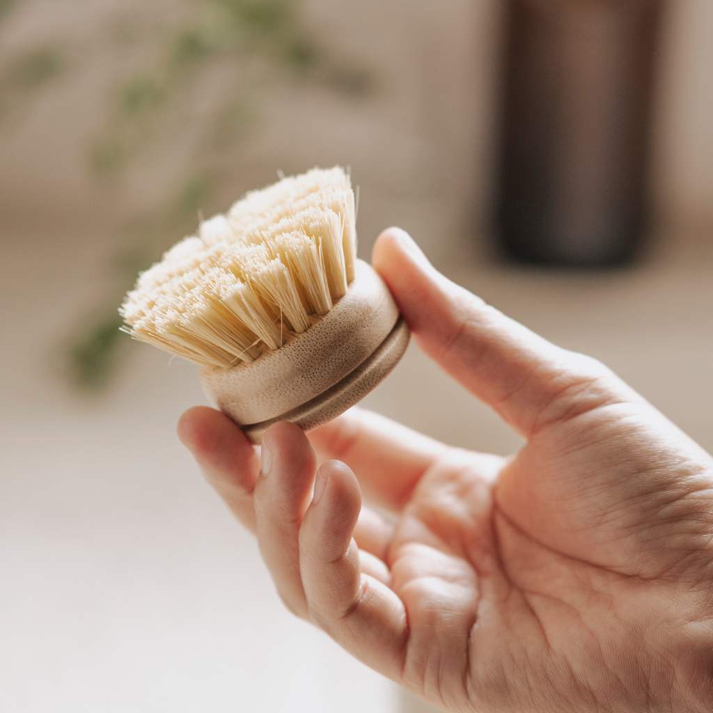 Natural Dish Brush Set with Replaceable Heads