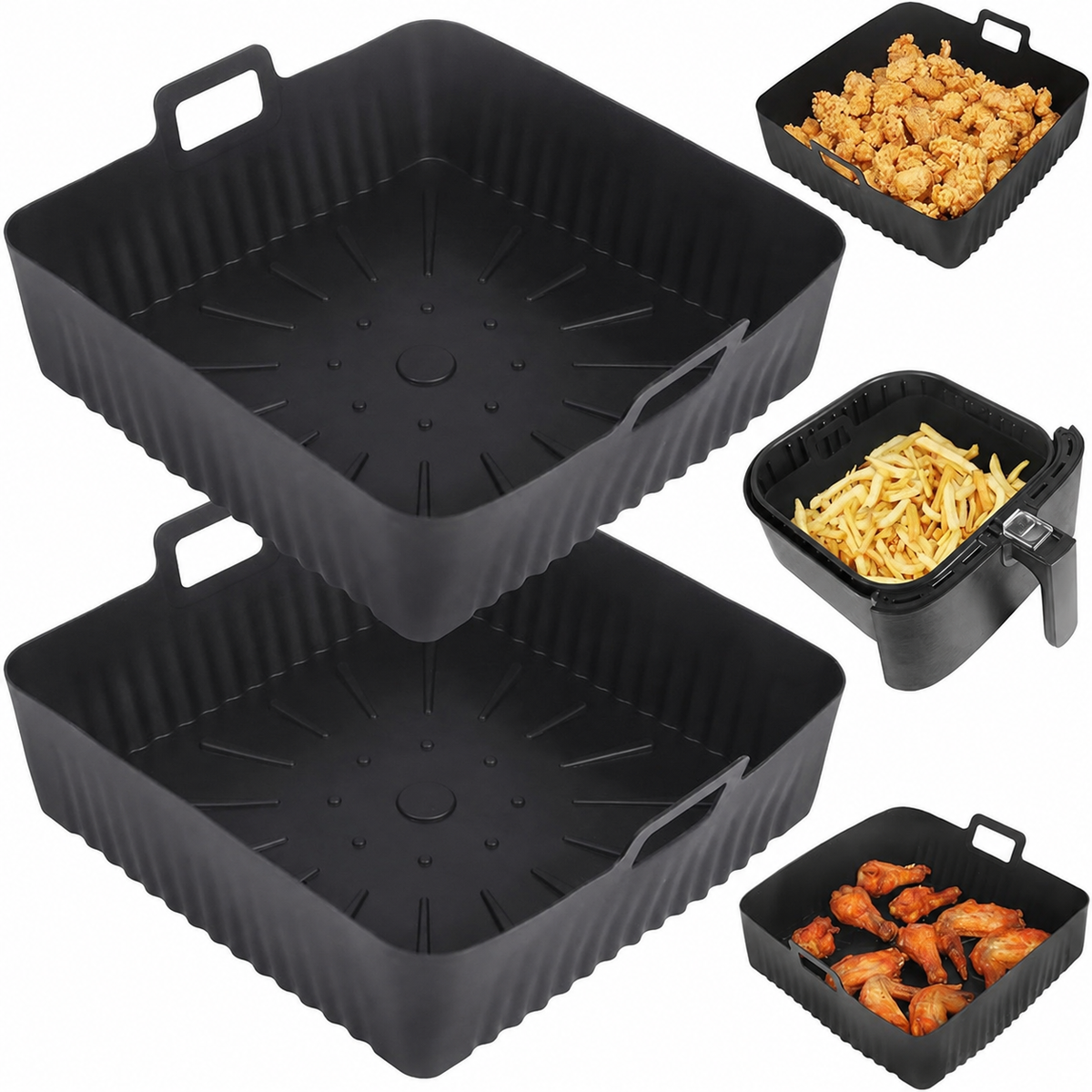 23cm Silicone Air Fryer Tray